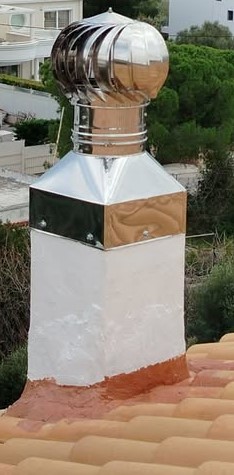 Τοποθέτηση ειδικών καπέλων καμινάδας